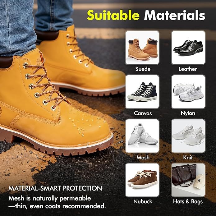 Shoe Protector Spray: Rain Stain Dirt Waterproof Shoe Spray, Nano Protection for Sneaker Suede Leather Boot Hat