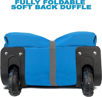 Bago Rolling Duffle Bag with Wheels - 27" 80L Foldable Weekender Bag, Waterproof Travel Duffel Bag, Heavy Duty LightWeight Duffle Bag for Traveling, Rolling Duffel Bag with Wheels (Blue2023)