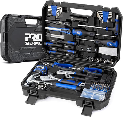 Prostormer 229-Piece Tool Set, General Household Hand Tool Kit with Portable Tool Box, All Purpose Home Tool Kit Includes Essential Tools for Daily Use