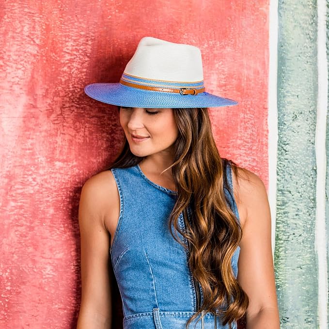 Wallaroo Women’s Kristy Fedora– UPF 50+ UV Protection | Wide Brim, Packable & Adjustable |Petite or Medium