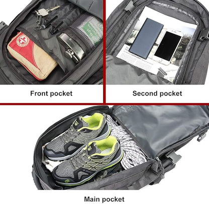 Greencity Laptop Backpacks Tactical 3 Day Expandable Bug Out Bag Classic Case Travel Hiking，Gray