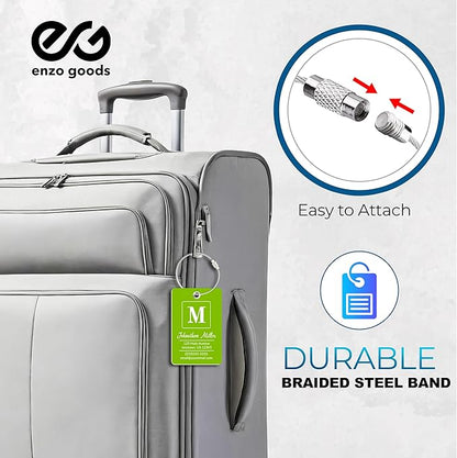 Personalized Luggage Tag | Custom Luggage Tags for Suitcases | Kids Backpack Tag | 10 Color Options & Choose Font, Font Color