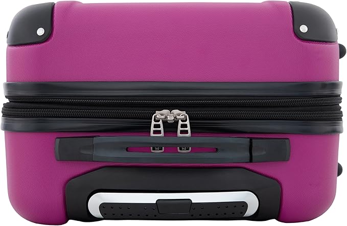 Travelers Club Chicago Hardside Expandable Spinner Luggage, Fuchsia, 20" Carry-On