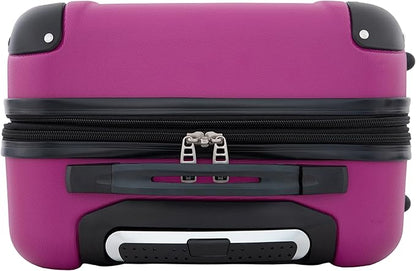 Travelers Club Chicago Hardside Expandable Spinner Luggage, Fuchsia, 20" Carry-On