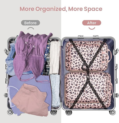 Cambond Compression Packing Cubes for Travel Women - Expandable Travel Bags Luggage Organizers Travel Essentials Compression Cubes for Travel Carry on Suitcases Organizer