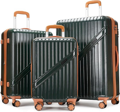 PRIMICIA GinzaTravel Luggage Sets 3-Piece Expandable Suitcases with Wheels PC+ABS Durable Hardside Luggage sets TSA lock
