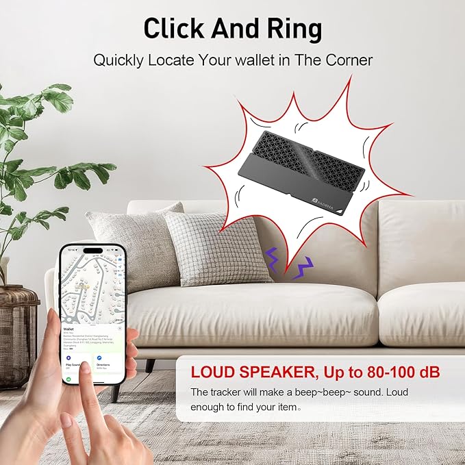 2025 [Apple MFi Certified] (iOS Only) Bluetooth Tracker Smart Card for Apple Find My iPhone Wallet GPS Tracker, 5-10 Years Staying Power, Keys Finder and Item Locator for Keys, Bags, Passport