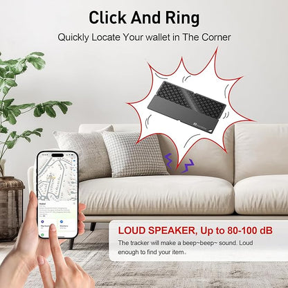 2025 [Apple MFi Certified] (iOS Only) Bluetooth Tracker Smart Card for Apple Find My iPhone Wallet GPS Tracker, 5-10 Years Staying Power, Keys Finder and Item Locator for Keys, Bags, Passport