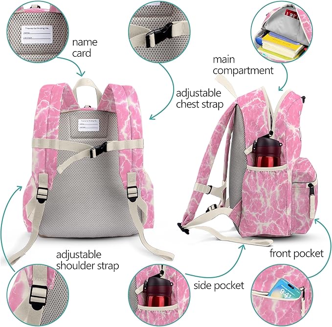 Kids Backpack for Girls: Girls Backpack 6-10 - Kindergarten Elementary School Bookbag for Girl