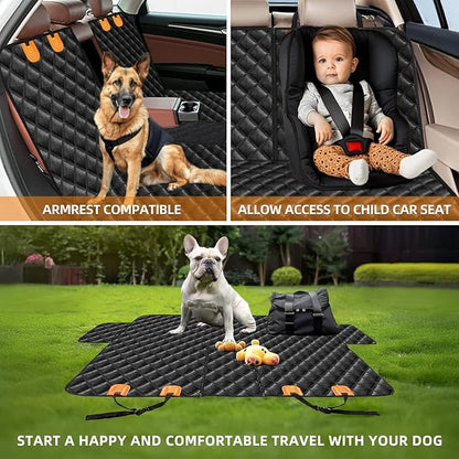 Dog Car Seat Cover for Back Seat - Waterproof and Scratchproof Back Seat Cover for Dogs Nonslip Car Seat Cover for Dogs Fits for Cars and SUVs