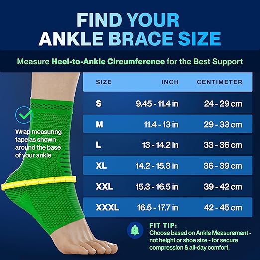 Modvel Foot & Ankle Brace Socks for Sprained Ankle Compression Sleeve - Plantar Fasciitis Relief Brace, Foot Support for pain Women & Men - Tendonitis & Arthritis Feet Sleeve, Stabilizing Ankles Wrap