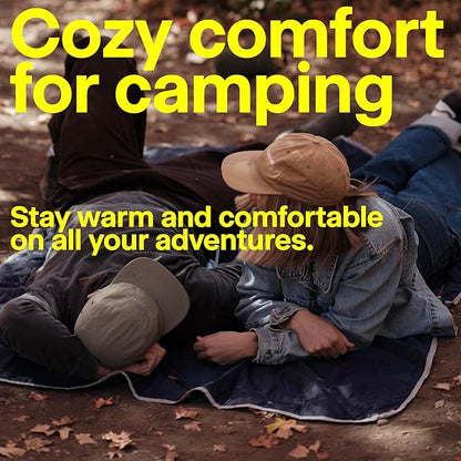 Gravel Layover Travel Blanket – Ultra-Light Compact Blanket for Camping and Outdoor Adventures - Down Alternative Portable Travel Blanket for Layovers & Road Trips (Blue)