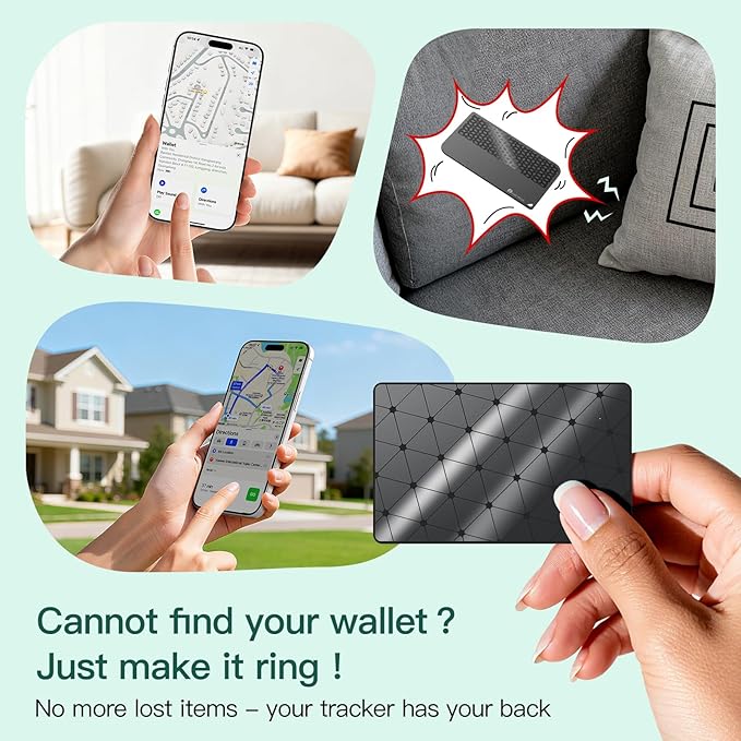 Smart Tracker [Apple MFi Certified] with Apple Find My, Bluetooth Wallet Finder, Smart Tag GPS Locator Tracking Device, 5-10 Staying Power, Item Finder for Keys, Wallet, Luggage, Pet, Bag