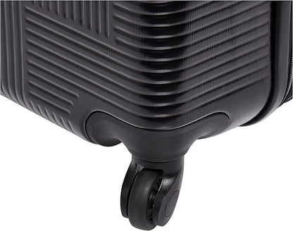American Tourister Stratum XLT Expandable Hardside Luggage with Spinner Wheels, Jet Black, Checked-Large 28-Inch
