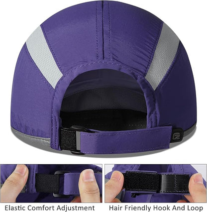 GADIEMKENSD Reflective Folding Outdoor Hat Unstructured Design UPF 50+ Sun Protection Sport Hats for Womens and Mens