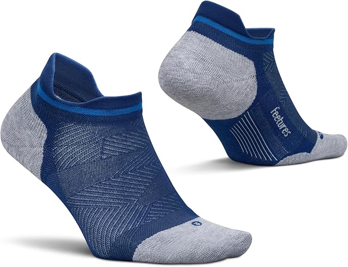 Feetures Elite Max Cushion No Show Tab Ankle Socks - Sport Sock with Targeted Compression