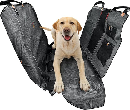 Pet Seat Cover for Your Back Seat and Durable Dog Car Hammock, Protects Your Car's Interior from Pets, Children & Spills - Measures 53" X 41.5" to Fit Most Vehicles
