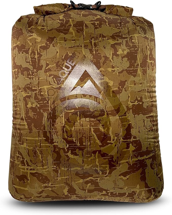 AquaQuest Rogue Dry Bag – 100L True Terrain Camo – 100% Waterproof Roll Top – Camping Gear Sack