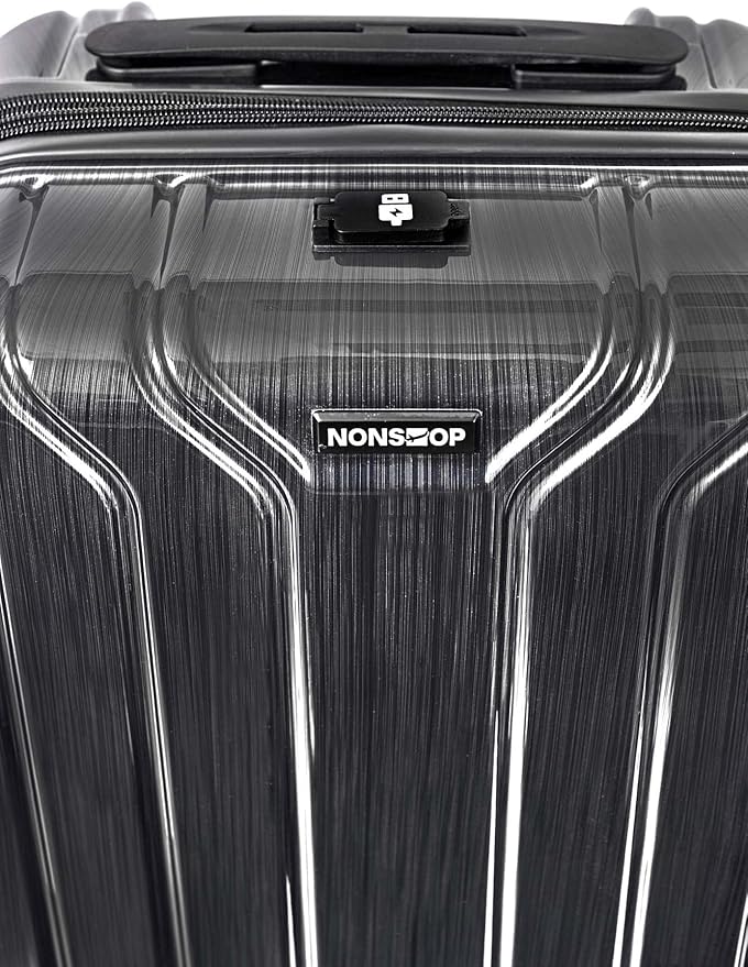 NONSTOP New York Elite Luggage Expandable Lightweight Spinner Wheels hard side shell Travel Suitcase Set, TSA Lock, Double USB Port, 3 packing cubes
