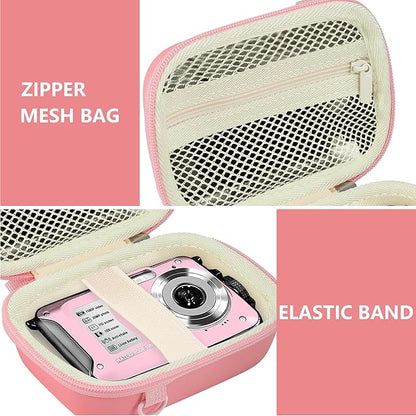 Leayjeen Underwater Camera Case Compatible with YISENCE/Trsunow/HICSHON/Yifecial/QUNVAL 11FT Waterproof Camera,Selfie Underwater Camera, Waterproof Floatable Digital Camera-Pink(Case Only)