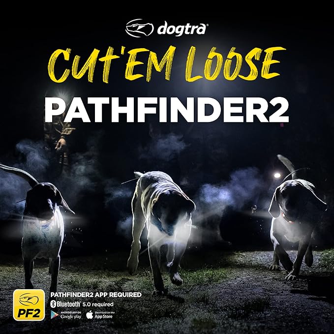 Dogtra Pathfinder 2 Mini TRX Additional Receiver Dog GPS Tracker LED Light Orange Collar SmartWatch Compatible Rechargeable Waterproof Free Offline Maps No Monthly Fee Smartphone Required