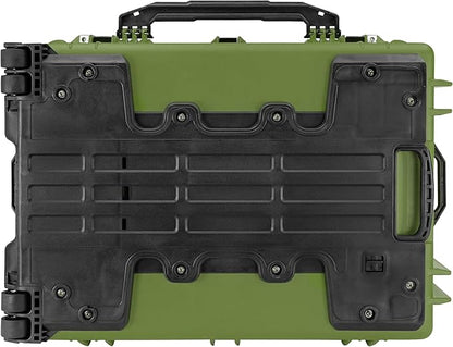 Eylar 31.5" X-Large Protective Roller Hard Case for Cameras, Drones, Tools, and AV Equipment with IP67 Waterproof, Shock Resistant, and Customizable Foam Inserts (OD Green)