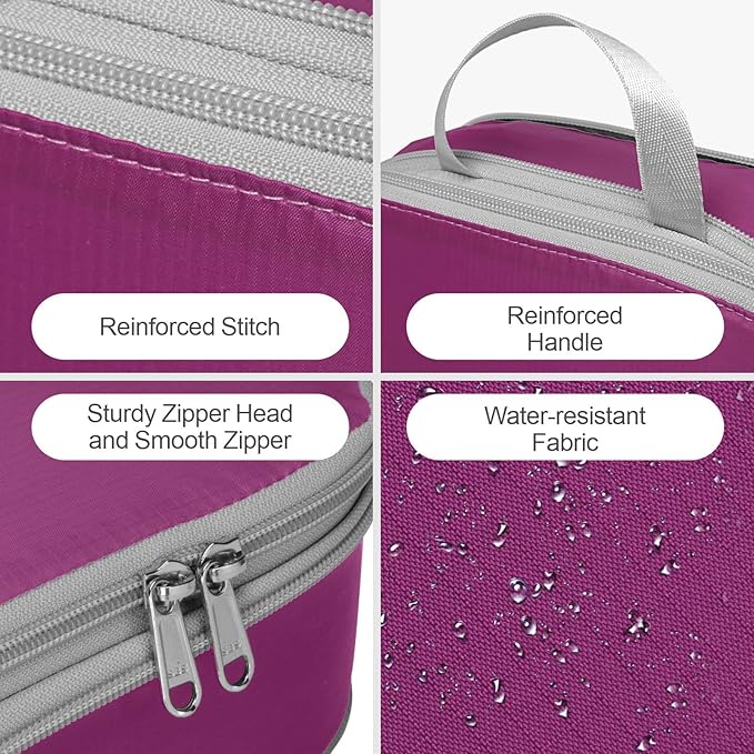 Cambond Compression Packing Cubes for Travel Women - Expandable Travel Bags Luggage Organizers Travel Essentials Compression Cubes for Travel Carry on Suitcases Organizer
