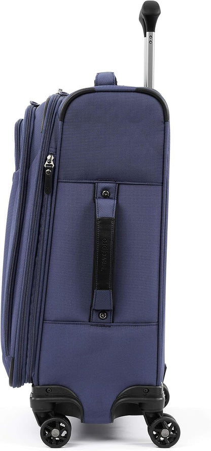 Travelpro Tourlite Softside 2-Piece Set, Expandable Luggage, 4 Spinner Wheels, Lightweight Suitcase, 21" Carry-On, 25" Checked Medium, Blue
