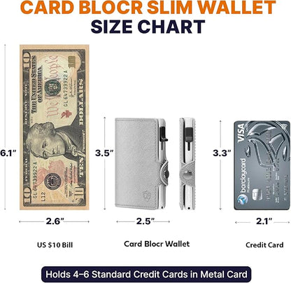 Conceal Plus Small RFID Wallet for Women, Slim Compact RFID Blocking Credit Card Holder Womens Wallet, Smart Pop Up Minimalist Card Case, Holds 4-6 Standard Cards Plus Cash & ID, Compact Travel Wallet