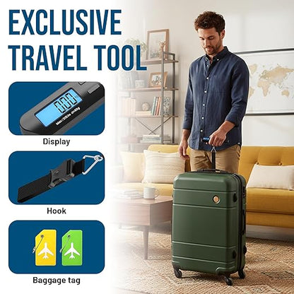 Luggage Scale with Baggage Tags Included Digital HD LCD Display 110 lb/50 kg Capacity Weight Luggage Scale for Heavy Baggage Digital Baggage Weight Scales for Small to Large Size Bag Battery Included
