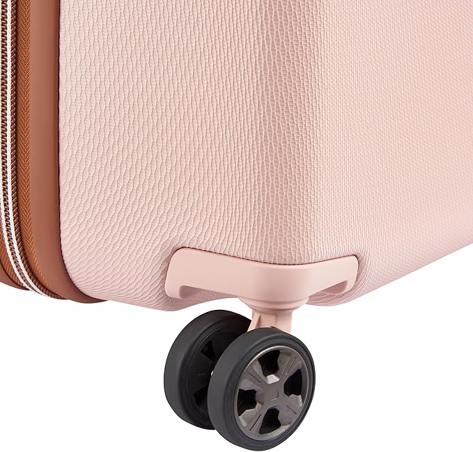 DELSEY PARIS Chatelet Air 2.0 Hardside Luggage with Spinner Wheels, Blush Pink, Checked-Large 28 Inch