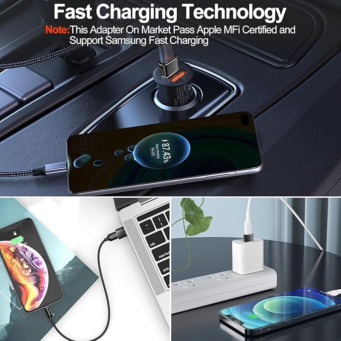 𝟒𝐏𝐚𝐜𝐤 𝐔𝐩𝐠𝐫𝐚𝐝𝐞𝐝 USB to USB C Adapter,Type-C Female to A Male Charger Converter for iPhone 17 Charger,iWatch Ultra SE 9 10,iPhone 17 Pro Max 16 15 12,Samsung S25,AirPods,iPad,Car,Xbox