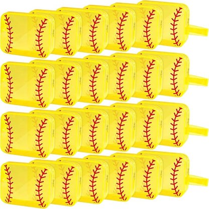 24 PCS Softball Cosmetic Bags Softball Gift Accessories Bags Goodie Snack Makeup Pouch Bag Waterproof Clear PVC Travel Bag with Zipper for Girls Valentine Team Gifts Player Sport Party Favors