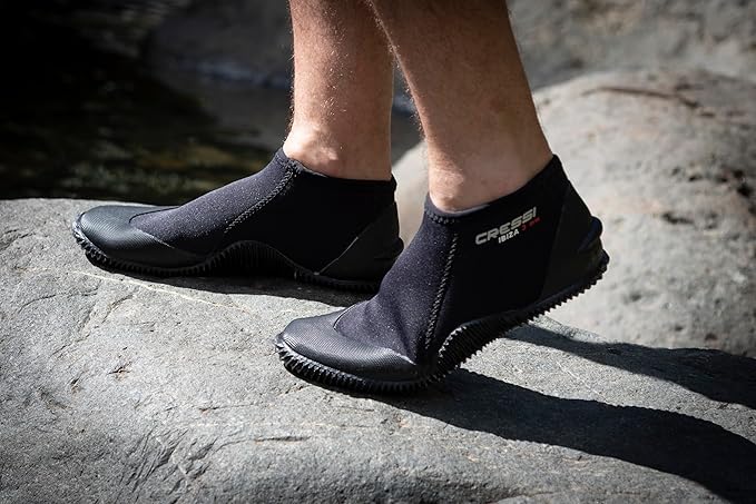 Cressi Adult Neoprene Diving Boots with Anti-Slip Rubber Sole for Water Sports | Ibiza 3mm