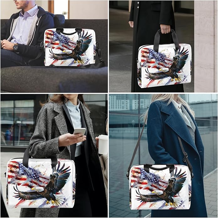 Laptop Bag Bohemian Mandala Laptop Satchel Briefcase Adjustable shoulder Carrying for MacBook Pro 16 inch