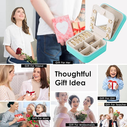 Birthday Gifts For Women, Initial Jewelry Box, Travel Jewelry Case, Gifts for Wife Girlfriend, Small Travel Jewelry Organizer, Gift for Girls, Graduation Gifts for Her, Bridesmaid Gifts