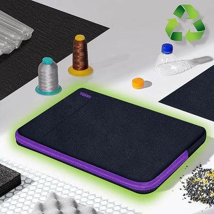 Slim Laptop Case 13.3 14 inch Sleeve, Rainproof & Shockproof Carrying Case for Notebooks Compatible with MacBook Pro 14" and All Models 13.3" MacBook Air/Pro, Most Popular 13"-14" PC,Black-Purple