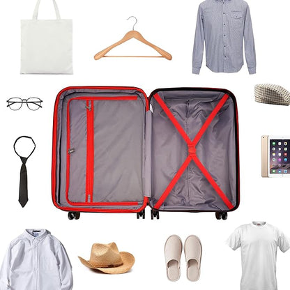 GinzaTravel ABS Luggage with TSA Locks,Large 28-Inch Expandable, and Friction-Resistant in Champagne Spinner Suitcases