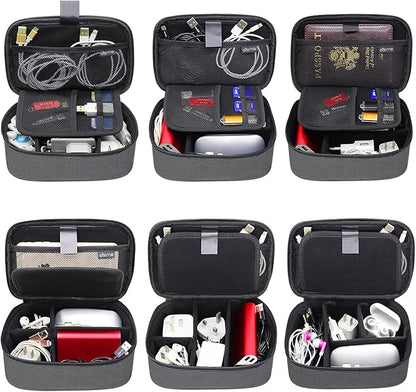 sisma Travel Electronics Organizer Tech Accessories Case Small Carrying Bag for Charging Cables Phone Chargers USB Plugs Power Cords Earbuds Adapter - Special Edition