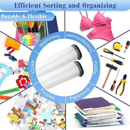 Jetec 32 Pcs Mesh Zipper Bags Toy Storage Bikini Organizer Bag Bolsas Para Guardar Trajes De Bano Waterproof Zipper Reusable Pouch Puzzle Multipurpose for Storage Office(Black,13 x 9.5 Inch)