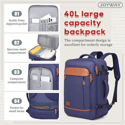 Joyway Expandable Luggage Sets 5 Piece, Lightweight Hard Shell Travel Suitcase Set with Spinner Wheels and TSA Lock