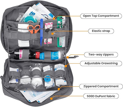 EXCELLENT ELITE SPANKER Tactical Molle Admin Pouch Utility Organizer EDC Medical Bag Utility EDC Tool Pouch with Shoulder Strap Attachment Pouches Waist Bag