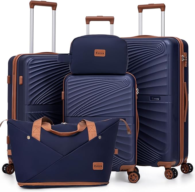 Luggage Sets 5 Piece, Suitcases with Wheels, ABS Hard Case Luggage with TSA Lock Spinner Wheels, Carry On Luggage Set (20/24/28 inch)