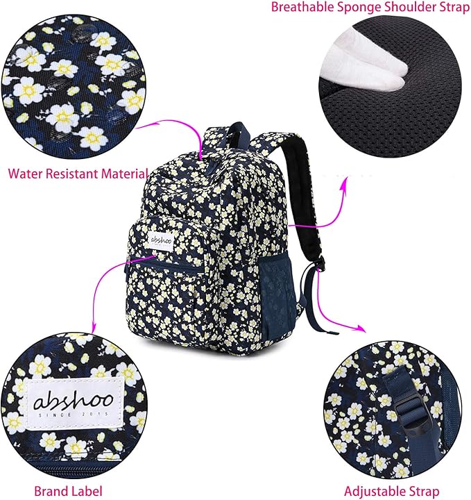 abshoo Classical Basic Travel Backpack For School Water Resistant Bookbag