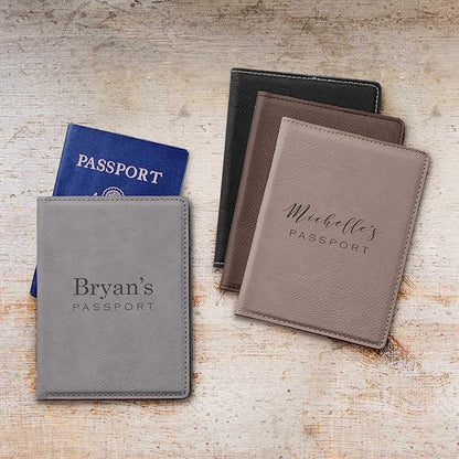 Personalized Passport Cover with Name - Dark Brown, Personalized Passport Case, Custom Passport Holder