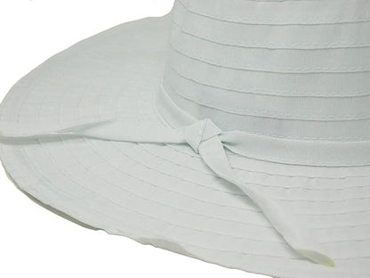 Panama Jack Women's Ribbon Floppy Packable Sun Hat, 4" Big Brim