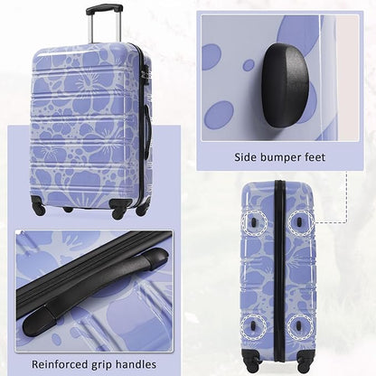 Luggage Sets 3 Piece Durable Suitcase Set with Spinner Wheels, 3 Pcs Hardside Lightweight luggage with TSA Lock, Large Checked Travel Suitcases