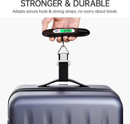 FREETOO Luggage Scale Portable Digital Hanging Scale for Travel, Suitcase Weight Scale with Superior Piano Lacquer 110 Lb/ 50Kg Capacity, Battery Included