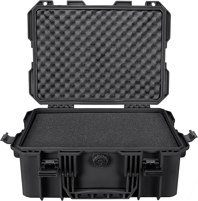 Eylar 18" Intact Series Hard Camera Case, Lightweight and Durable Stacker Design with Foam (Black)
