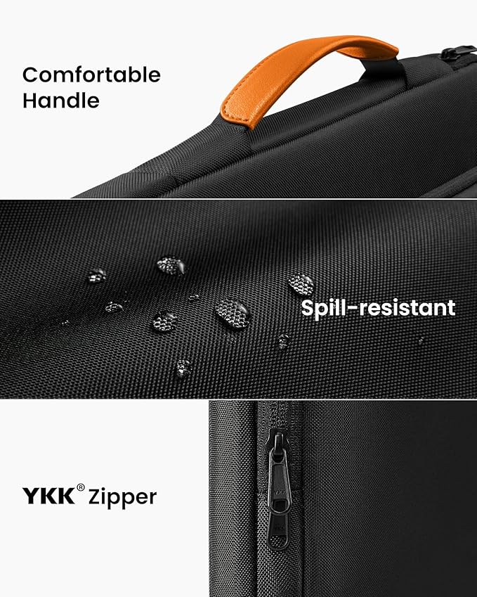 tomtoc 360 Protective Laptop Carrying Case for 15.6 Inch Lenovo, HP, ASUS, Dell, Acer Laptop Notebook Ultrabook, Water-Resistant Shockproof Carrying Case Bag with Accessory Pocket